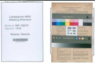 Entnazifizierung Heinrich Roemer , geb. 16.03.1891 (Dachdecker)