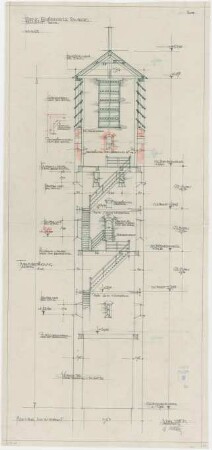 Bestelmeyer, German; Bamberg (Bayern); Ev. Erlöserkirche - Turm (Schnitt)