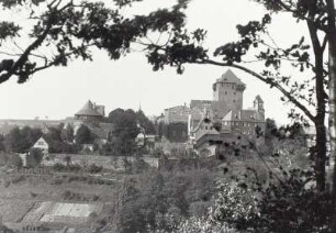 Schloss Burg : Schloss Burg. Ansicht über das Wuppertal von Westen