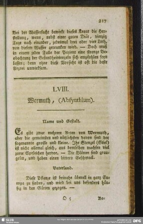LVIII. Wermuth, (Absynthium)