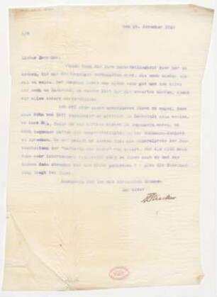 Brief an Max Pauer : 19.11.1915