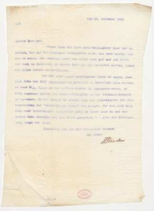 Brief an Max Pauer : 19.11.1915