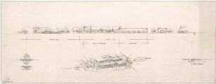 Gsaenger, Gustav; Eberswalde (Brandenburg); Projekt Gesamtentwicklungsplan, Stadtkrone, Vierjahresplan-Siedlung (Schule) - Vierjahresplan-Siedlung, Aufbauplan, Str. Nr. 9, Ostseite (Ansicht)