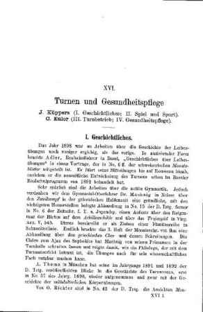Turnen und Gesundheitspflege