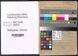 Entnazifizierung Wilhelm Rathgeber , geb. 22.07.1904 (Friseur)