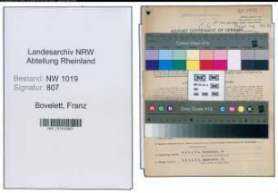 Entnazifizierung Franz Bovelett , geb. 23.01.1895 (Inspektor)