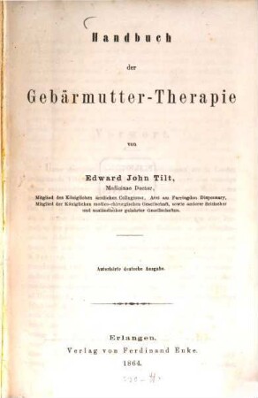 Handbuch der Gebärmutter-Therapie