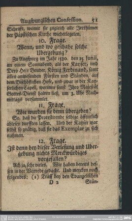 11. Frage. Wie wurden sie denn übergeben?
