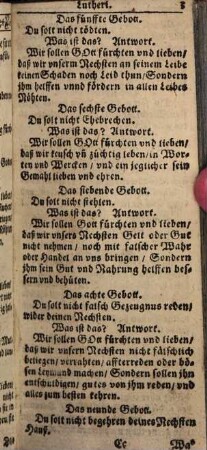 D. Mart. Luther Catechismus für die Pfarrherrn, Schulmeister, Hauß-Vater, Jugend und Lehrkinder