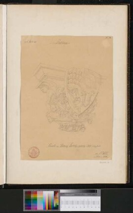 Wappenkonsole von Herzog Ludwig von Württemberg (1554-1593), (Dreiviertelansicht)