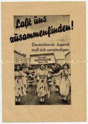 Agitation der Nationalen Front zur Volksbefragung für Solidarität mit der westdeutschen Jugend, gegen bundesdeutsche Remilitarisierung