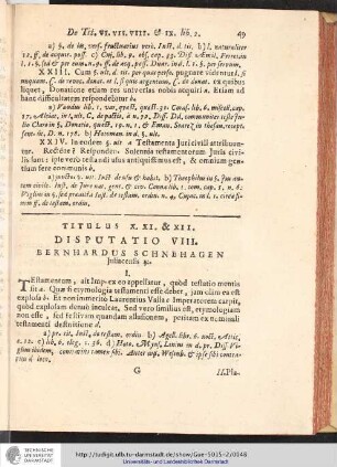 Disputatio VIII