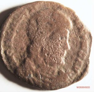 Römische Münze, Nominal Maiorina, Prägeherr Magnentius, Prägeort Trier, Original