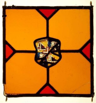 Fragment einer Kabinettscheibe mit Wappen der Nürnberger Patrizierfamilie Holzschuher von Harrlach