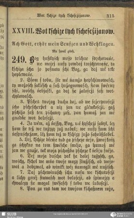 XXVIII. Wot kschize tych kschescźijanow