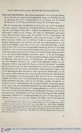Zur spätantiken Elfenbeinskulptur