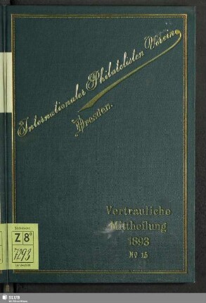 15.1893: Vertrauliche Mitteilung