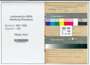 Entnazifizierung Karl Weiss , geb. 14.10.1903 (Polizist)