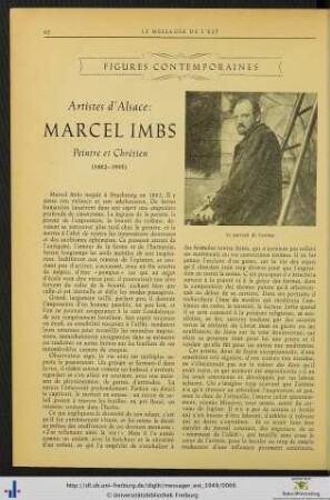Artistes d'Alsace: Marcel Imbs, Peintre et Chrétien.