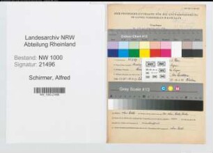 Entnazifizierung Alfred Schirmer, geb. 21.07.1897 (Lehrer)