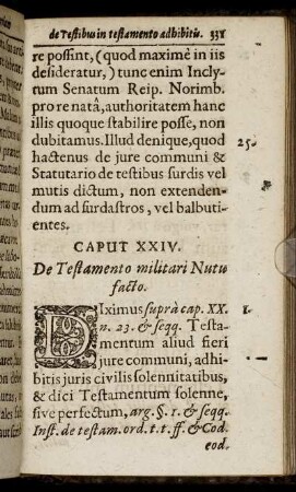 Caput XXIV. De Testamento militari Nutu facto.