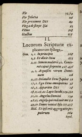 II. Locorum Scripturae explicatorum sylloge