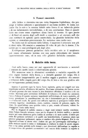 II. Malattie della bocca.