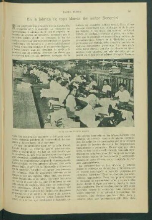 En la fábrica de ropa blanca del señor Scremini