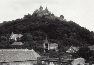 Wernigerode, Schloss : Wernigerode. Blick von der Schönen Ecke zum Schloß
