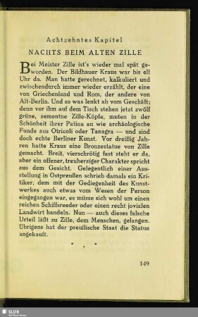 Achtzehntes Kapitel. Nachts Beim Alten Zille