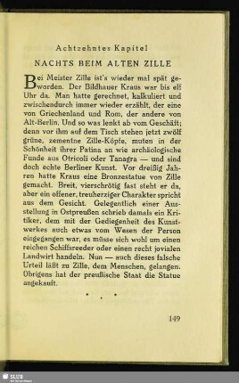 Achtzehntes Kapitel. Nachts Beim Alten Zille