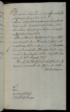 Abnahme der Rechnungsführung von Michaelis 1736 bis Ostern 1737.