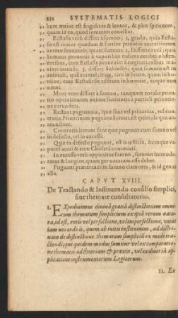 Caput XVIII. De Tractando & Instituendo consilio simplici, sive themate consultatorio.