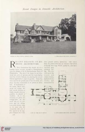 Recent designs in domestic architecture