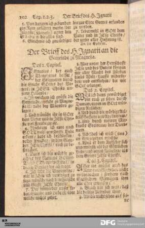 Der Brieff des H. Ignatii an die Gemeinde zu Magnesia.