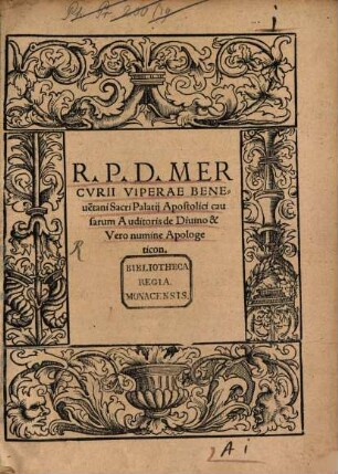 De divino et vero numine apologeticon
