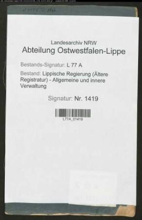 Vermeßregister des Stifts Cappel