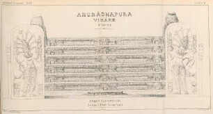 Plate V. Anurâdhapura. Viháré. Stairs. Front elevation