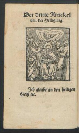 Der dritte Artickel von der Heiligung.