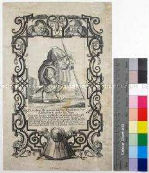 Karikatur und Spottvers auf Pantaleon Bürgman aus dem Zwergenbuch "Il Callotto resuscitato oder Neu eingerichtes Zwerchen Cabinet"