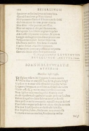 Joann. Bleuwartii Athensis.