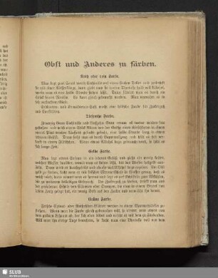 Obst und Anderes zu färben
