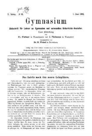 Das Latein nach den neuen Lehrplänen
