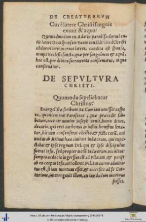 De Sepultura Christi