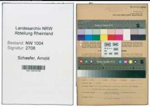 Entnazifizierung Arnold Schaefer , geb. 06.04.1905 (Maschinist)