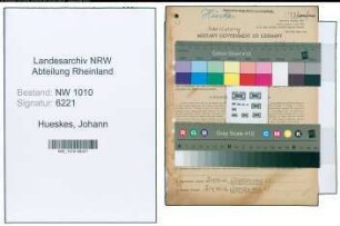 Entnazifizierung Johann Hueskes , geb. 09.01.1896 (Gastwirt)