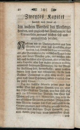 Zweytes Kapitel handelt noch ferner ab den wahren Vortheil des Vorhergehenden, [...]