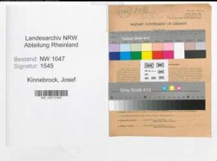 Entnazifizierung Josef Kinnebrock , geb. 15.04.1892 (Lehrer)