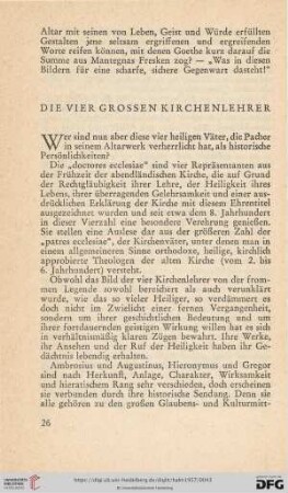 Die vier grossen Kirchenlehrer