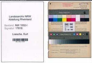 Entnazifizierung Kurt Loesche, geb. 13.08.1886 (Angest.)